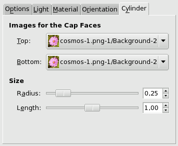 Map Object options (Cylinder)