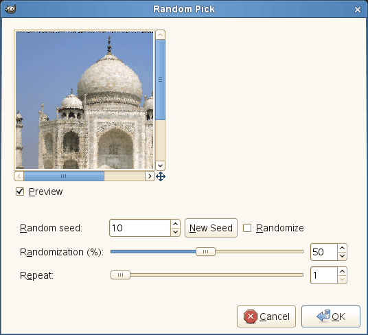 Pick filter options