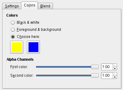 Sinus filter options (Colors)