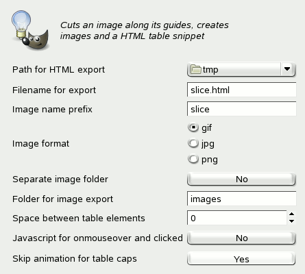 Slice options
